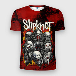 Футболка спортивная мужская Slipknot rock, цвет: 3D-принт