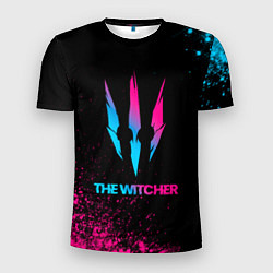 Мужская спорт-футболка The Witcher - neon gradient