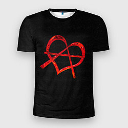 Мужская спорт-футболка Сердце анархиста