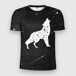 Футболка спортивная мужская Созвездие волка - волк из звезд, цвет: 3D-принт