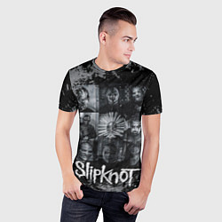 Футболка спортивная мужская Slipknot black & white style, цвет: 3D-принт — фото 2