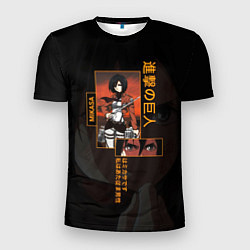 Мужская спорт-футболка Attack on Titan Mikasa Ackerman