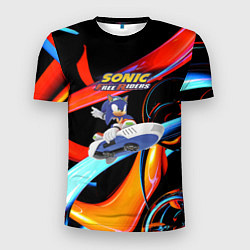 Футболка спортивная мужская Sonic Free Riders - Hedgehog, цвет: 3D-принт