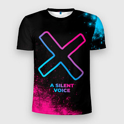 Мужская спорт-футболка A Silent Voice - neon gradient