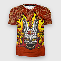 Мужская спорт-футболка Огненный кролик