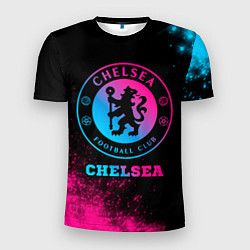 Мужская спорт-футболка Chelsea - neon gradient