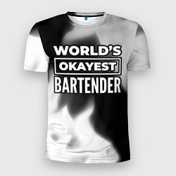 Мужская спорт-футболка Worlds okayest bartender - dark