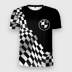 Футболка спортивная мужская BMW racing flag, цвет: 3D-принт