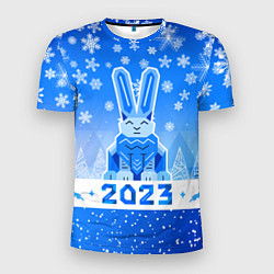 Мужская спорт-футболка Геометрический кролик 2023