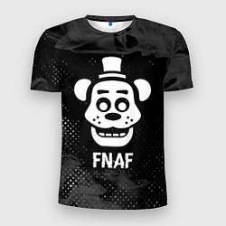 Мужская спорт-футболка FNAF glitch на темном фоне