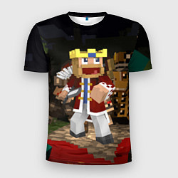 Мужская спорт-футболка Minecraft - warrior - video game - sword