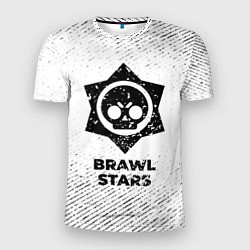 Мужская спорт-футболка Brawl Stars с потертостями на светлом фоне