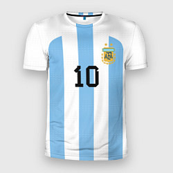 Мужская спорт-футболка Месси Аргентина ЧМ 2022