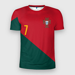 Футболка спортивная мужская Роналду ЧМ 2022 сборная Португалии, цвет: 3D-принт