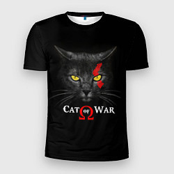 Мужская спорт-футболка Cat of war collab