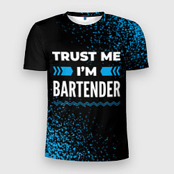 Мужская спорт-футболка Trust me Im bartender dark