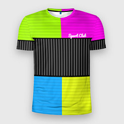 Футболка спортивная мужская Лоскутный полосатый принт Арлекино, цвет: 3D-принт