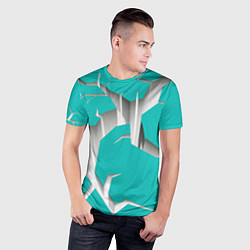 Футболка спортивная мужская Трещина в пропасть, цвет: 3D-принт — фото 2