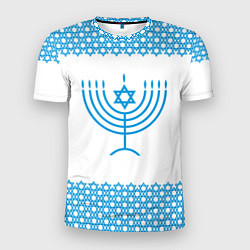 Мужская спорт-футболка Ханука праздник свечей