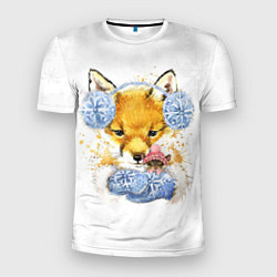 Футболка спортивная мужская Лисичка с мышкой, цвет: 3D-принт