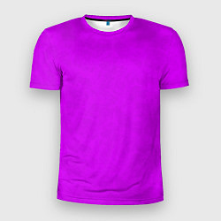 Футболка спортивная мужская Неоновый розово-сиреневый текстурированный, цвет: 3D-принт