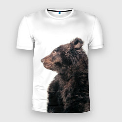 Мужская спорт-футболка Медведь в профиль