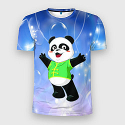 Мужская спорт-футболка Панда разводит руками