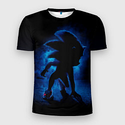 Футболка спортивная мужская Sonic - dark theme, цвет: 3D-принт