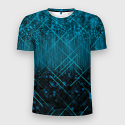 Футболка спортивная мужская Темно фиолетовые пузыри, цвет: 3D-принт