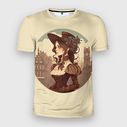 Мужская спорт-футболка Steampunk english lady