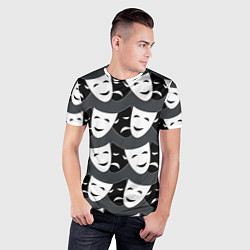 Футболка спортивная мужская Две маски, цвет: 3D-принт — фото 2