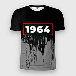 Мужская спорт-футболка 1964 - в красной рамке на темном
