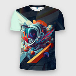 Футболка спортивная мужская Космос в стиле кубизма, цвет: 3D-принт