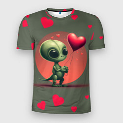 Мужская спорт-футболка Влюбленный инопланетянин