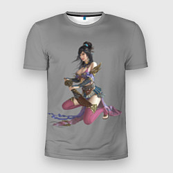 Мужская спорт-футболка Samurai girl with a sword