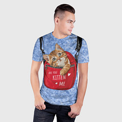 Футболка спортивная мужская Are you kitten me, цвет: 3D-принт — фото 2