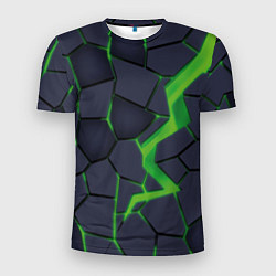 Футболка спортивная мужская Зелёный неон, цвет: 3D-принт