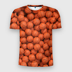 Футболка спортивная мужская Баскетбольные мячи, цвет: 3D-принт