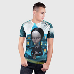 Футболка спортивная мужская Семейка Аддамс - старый замок, цвет: 3D-принт — фото 2