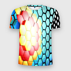 Футболка спортивная мужская Shape abstract color, цвет: 3D-принт