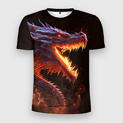 Мужская спорт-футболка Огненный дракон