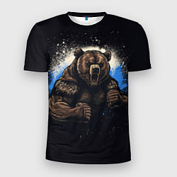 Футболка спортивная мужская Сильный медведь, цвет: 3D-принт