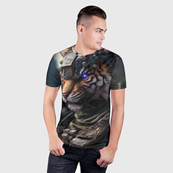 Футболка спортивная мужская Battle Tiger, цвет: 3D-принт — фото 2