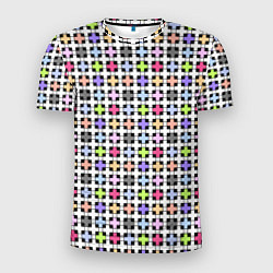Футболка спортивная мужская Разноцветный геометрический рисунок, цвет: 3D-принт