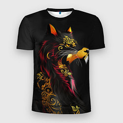 Мужская спорт-футболка Китайский волк