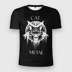 Мужская спорт-футболка Cat metal