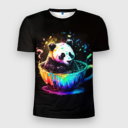Мужская спорт-футболка Панда в кружке
