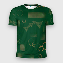 Мужская спорт-футболка Memphis Узор из треугольников кругов и точек