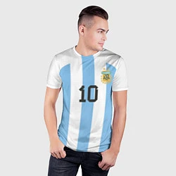 Футболка спортивная мужская Марадона форма сборной Аргентины, цвет: 3D-принт — фото 2