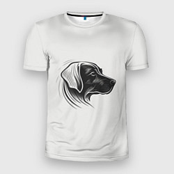 Мужская спорт-футболка Стилизованный арт пса